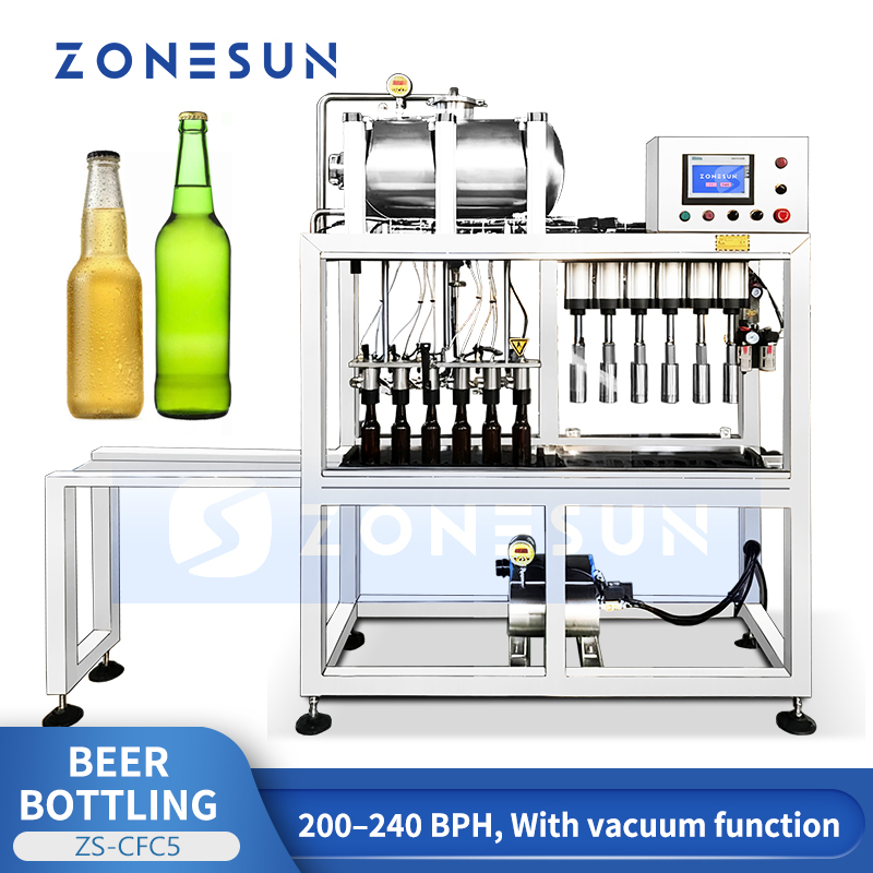 ZS-CFC5 半自动啤酒灌装封口机 Beer Bottle Filling and Capping Machine